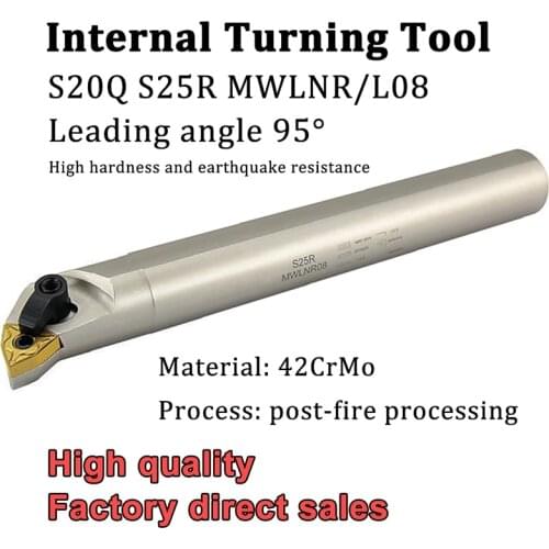S20R S25S S32S MWLNR MWLNL 08 White Internal Turning Tool CNC Tool Holder for WNMG080404 /08 Carbide Inserts Lathe Cutter Tools