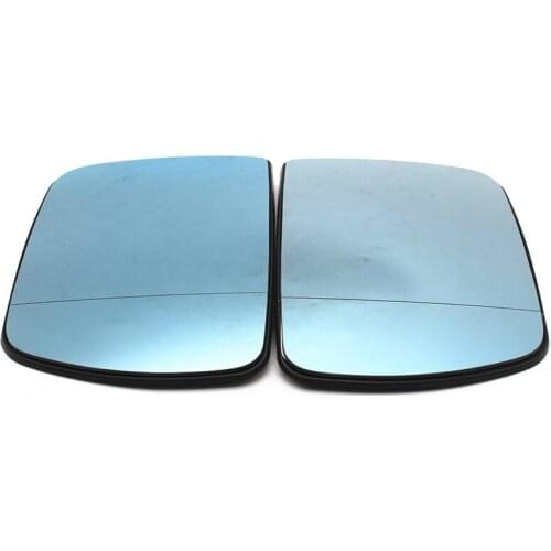 1Pair L+R Door Wing Mirror Glass Heated Blue Left Right Side for-BMW X5 E53 99-06 3.0I 4.4I Rearview Mirror Heating