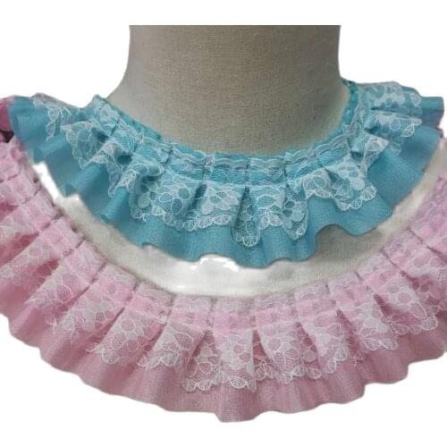 1Yards Guipure Laces Trim Blue Pink Lace Material 5cm Ribbon Embroidery Lace Fabric Dresses For Women Clothes cinta encaje QZ12