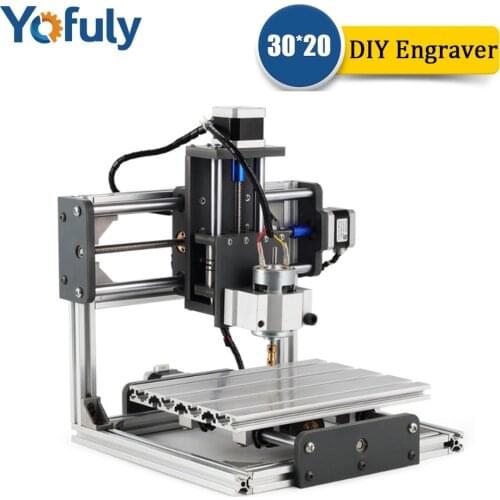 3020 CNC GRBL Control DIY CNC Machine, 3 Axis PCB Milling Machine, Working Area 300*200*65mm, Wood Router, Carving Engraver