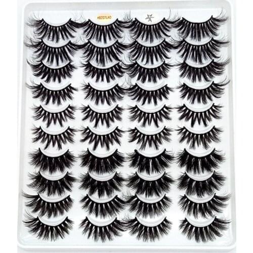 5/20 pairs Mink Eyelashes 3D False lashes Thick Crisscross Makeup Eyelash Extension Natural Volume Soft Fake Eye Lashes beauty