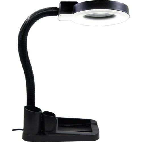 5X 10X Magnifier Magnifying Glass Desk Lamp Repair Tools With 40 LED Lighting