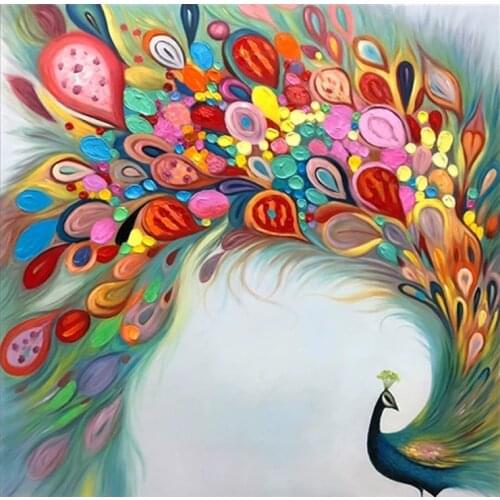 5D DIY Diamond Painting Animal Peacock Cross Stitch Diamond Mosaic Diamond Embroidery Needlework Rhinestone Gift Home Decor