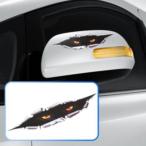 Car Styling Funny Cat Eyes Peeking Car Sticker for Ford Focus Kuga Fiesta Ecosport Mondeo Escape Explorer Edge Mustang Fusion