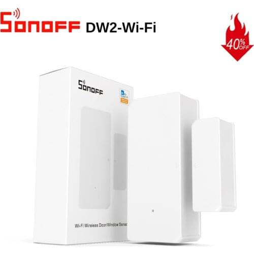 SONOFF DW2 WiFi Wireless Door Window Sensor Detector App Notification Alerts Smart Home Security Security Works with e-WeLink