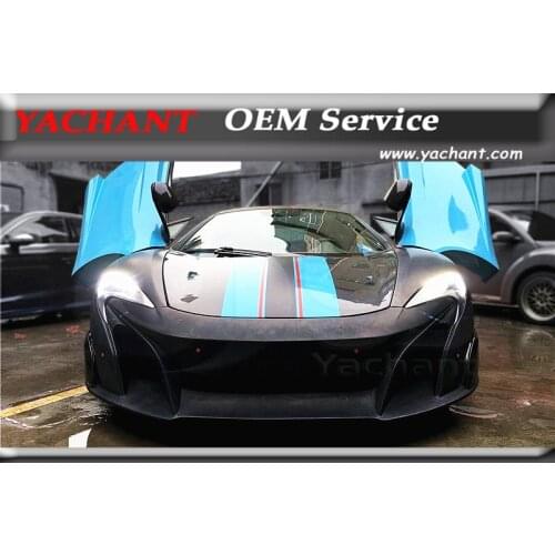 Car-Styling Portion Carbon Fiber Bodykit Bumper Fit For 2011-2014 MP4 12-C 675LT Style Front Bumper (Need 650S Headlight)