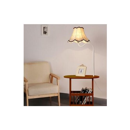 Wood floor lamp shelves fashion Simple modern cloth table bedroom living room coffee bedside floor light TA928548
