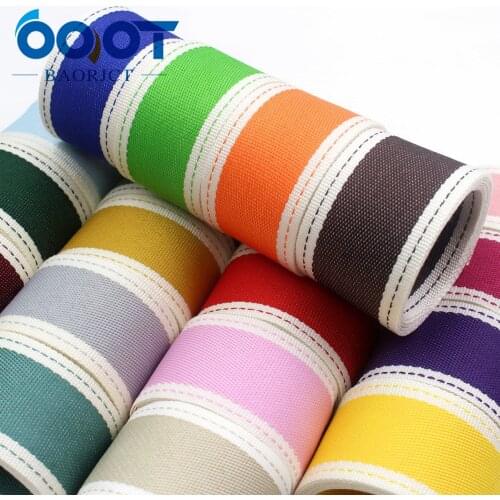 OOOT BAORJCT I-19712-1597,25/38mm 10yards Double-sided two-color striped ribbons,DIY handmade bow headdress gift wrap materials
