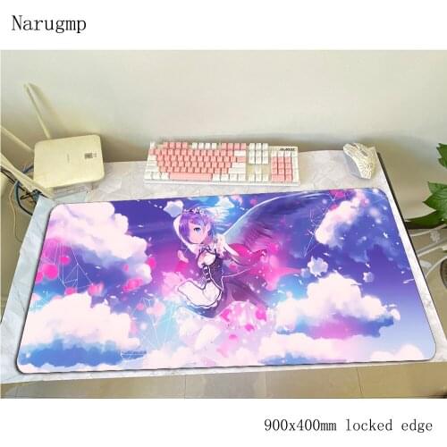 Rem mouse pad locrkand Computer mat 900x400x3mm gaming mousepad large locked edge padmouse keyboard games pc gamer desk