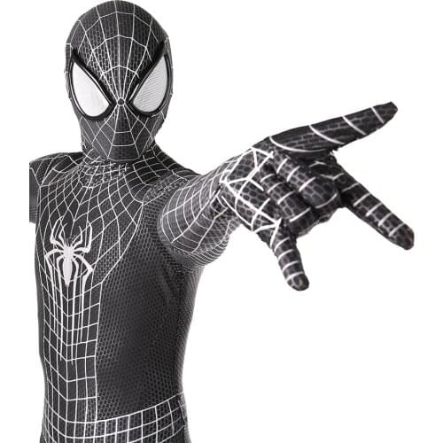 Black Dark Homecoming Costume Cosplay 3D printed Spandex Costume Halloween Cosplay Boys Separated Mask