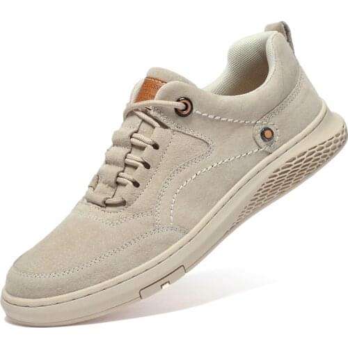 Men Shoes Outdoor 2020 Genuine Leather Loafers Breathable Autumn lace up comfortable Casual Shoes Men Sneakers shoes