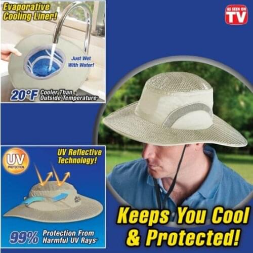 Keep You Cool Arctic Hat Heatstroke UV Protection Ice Cooling Cap Summer Casual Sunscreen Hydro Cooling Bucket Hat Drop shipping