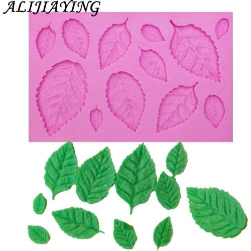 Christmas tree leaves / Rose leaves silicone mold / DIY chocolate Tools / cookies mold /fondant cake mold D0967