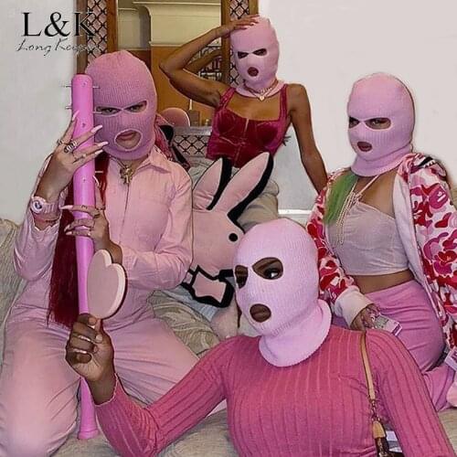 New Full Face Cover Ski Mask Hat Windproof Soft Knitted Beanies Bonnet Winter Warm Unisex Caps Elasticity Outdoor Keep Warm