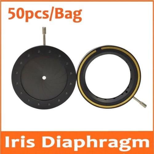 50pcs Metal 2.5mm to 36MM Adjustable Iris Diaphragm 18pcs Blades Aperture Condenser for Digital Camera Microscope Concentrator