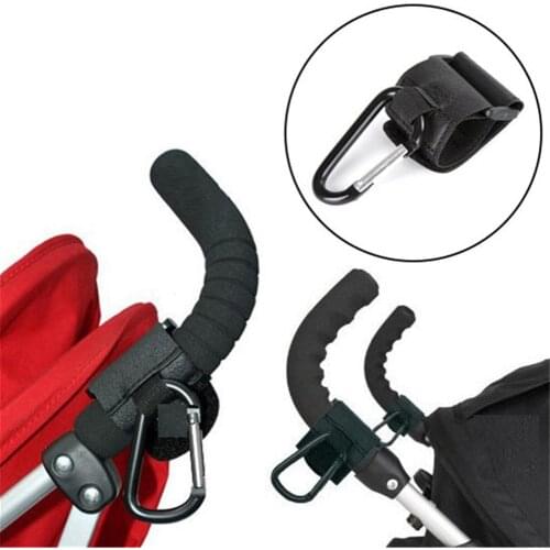 Multifunctional Baby Stroller Hook Leather High Quality Metal Hook Material Can Bear 5kg Black Portable Hook