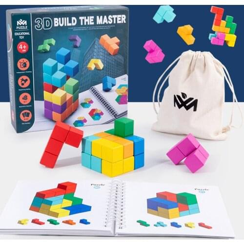 Party Board Game Childrens Wooden Toys Three-dimensional Puzzle Memory Childrens Educational Building Blocks Matching Toys
