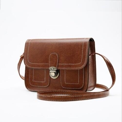 New Arrival PU Women Messenger Bag Simple Female Shoulder Bag Cheap Phone Purse
