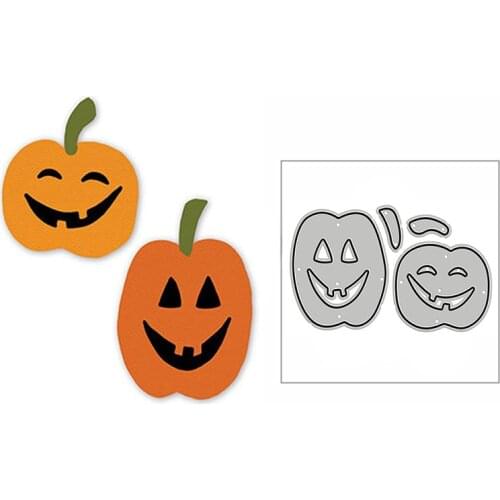 New Happy Smiling Pumpkins Food 2020 Metal Cutting Dies for DIY Scrapbooking and Card Making Decorative Embossing Mold No Stamps