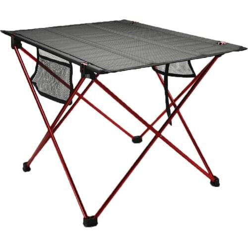 Portable Foldable Camping Table Aluminum Alloy Outdoor Furniture Dinner Desk for Family Party BBQ Picnic