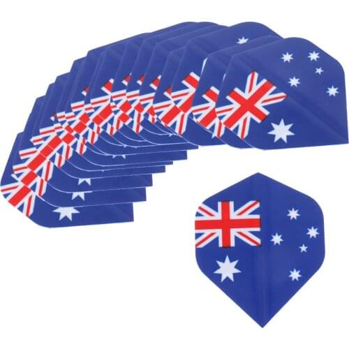 MagiDeal 20 Pcs Standard Dart Flights Professional Extra Strong Darts Accessories - 4 Kinds of National Flag Pattern Design