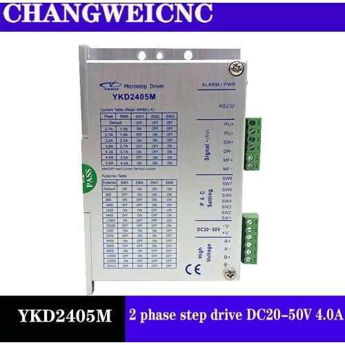 Origin YAKO 32 bit DSP Digital Stepper driver YKD2405M 2 phase step drive DC20-50V 4.0A Driver for 42-86mm flange stepper motor