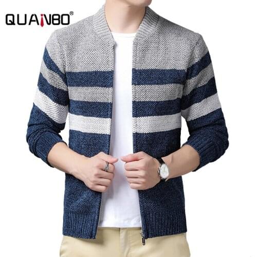Мужские кардиганы на молнии QUANBO China At AliExpress