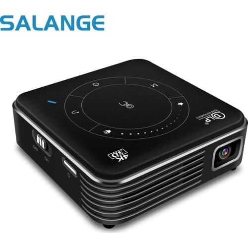 Salange P11 Portable Projector 4K Android 9.0 Support WIFI Bluetooth HDMI Mini Beamer Mobile Phone Projector with Battery