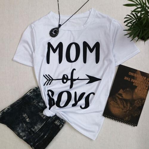 Skuggnas Mom of Boys t shirt mom gift mother"s day gift fashion t shirt casual girl tops mom shirt funny Mom Gift drop ship
