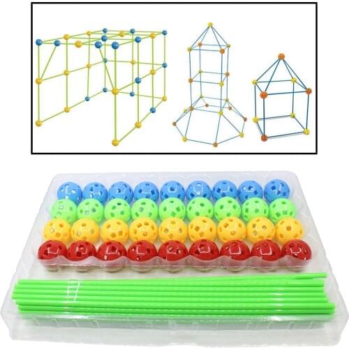 Solid Fort Building Kit Construction Creating Igloo Castle Tent Building Toy