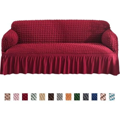 High Quality Seersucker Sofa Cover for Living Room Sofa Skirt Anti-dust Unique Soft Cover Sofa Covers for Living Room Cover Sofa