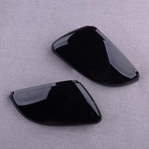 1 Pair Black Car Side Rear View Mirror Covers Caps Fit For VW Golf MK6 2009 2010 2011 2012 2013 5K0857538 5K0857537