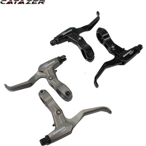 1 Pair All Aluminum Alloy V-brake Disc Brakes Lever Mountain Bike Road Bicycle Brake Handle Crank Black Gray Color