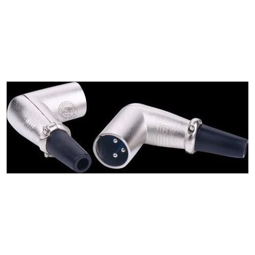 1Pcs Right Angle 90 Degree Jack 3Pin XLR Male Plug Connector Microphone MIC Adapter for Speaker Cables