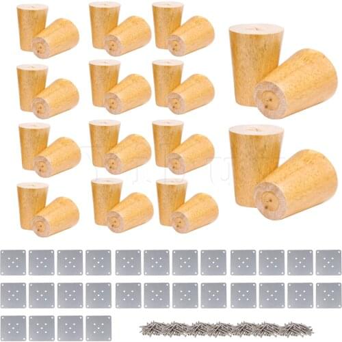 28 x Wooden Color Furniture Feet Couch Legs 8x5.8x3.8cm Home Accessorie