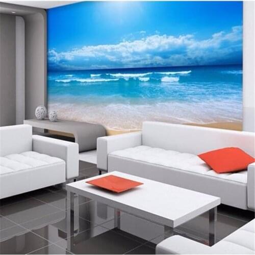 Beibehang papel de parede Customize 3d photo wallpaper 3d European wallpaper bedroom ocean sky ocean beach wall mural wallpaper