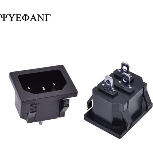 5PCS IEC320 C14 C13 3 sprong AC PDU UPS snap power outlet 3p electrical Panel Receptacle AC socket 250V 10A