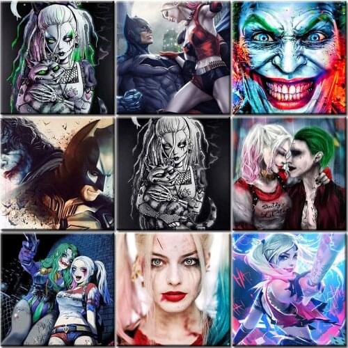 5D DIY Diamond Painting Kits Full Square Cross Stitch Clown Diamond Embroidery Portrait Mosaic Rhinestones Art Home Decor Crafts