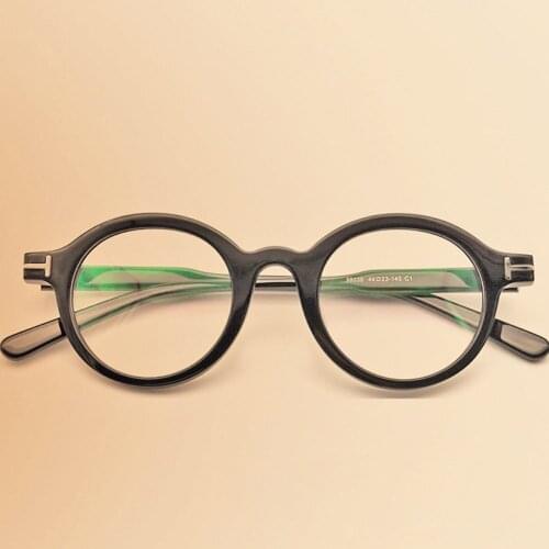 80148 Acetate Retro Handmade Glasses Frame Men Women Optical Fashion Computer Eyeglasses