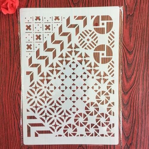 A4 29 *21cm Retro pattern DIY Stencils Wall Painting Scrapbook Coloring Embossing Album Decorative Paper Card Template,wall