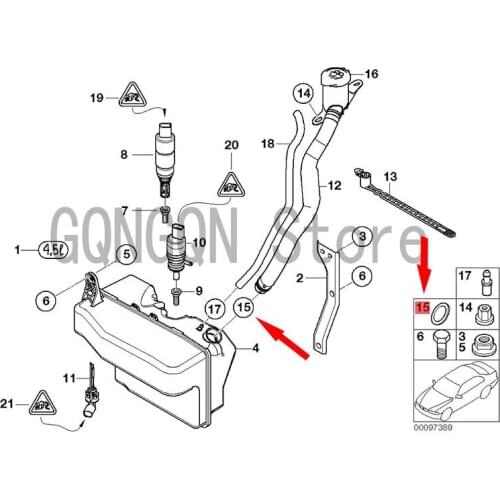 CAR O-ring bm wE46 316TI N40 E46 316TI N42 E46 316TI N46 Engine cooler water tank kettle hose sealant fixed sealing cover
