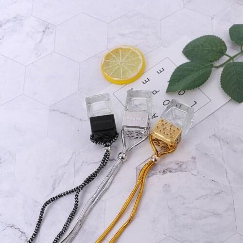 Home Car Hanging Air Freshener Diffuser Fragrance Clear Glass Empty Perfume Bottle Essential Oil Bottle Perfume Bottles Car Pend