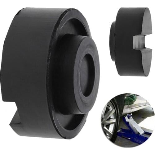 Black Rubber Slotted Floor Jack Pad Frame Rail Adapter For Pinch Weld Side Pad RUBBER fits most Japanese and domestic made cars