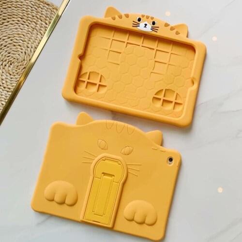 Kids Cover For Ipad Mini 7.9 Inch Soft Silicone Tablet Case For Ipad 9.7 10.2 10.5 Inch Air Pro 11 Stand Coque + Pen