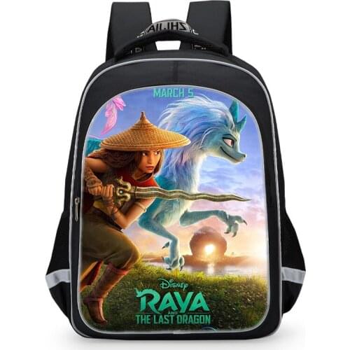 Raya and The Last Dragon Kids Girls Schoolbag Backpack 3D 16inch Print School Backpack for Girl kids Birthday Gift Mochilas Gift