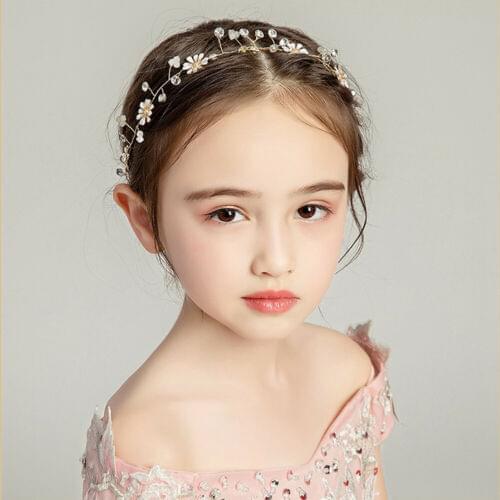 Girl Headwear New baby Girl Hair Headwear Faux jewel Headdress Wedding Jewelry Elegant Gift Flower Halo