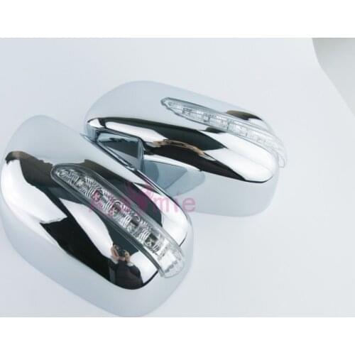 Chrome Car Styling Door Mirror Cover Overlay With LED Lamp 2005 2006 2007 2008 2009 2010 2011 2012 For Toyota Yaris Accessories