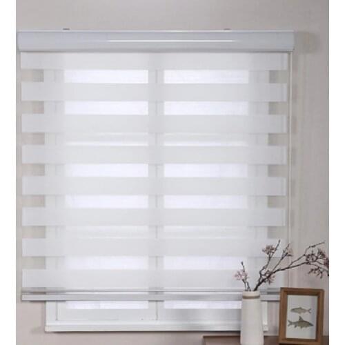 Customized Size Semi Blackout Manual Or Motorized Zebra Roller Blinds For Home Decor