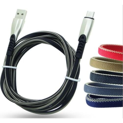 100pcs 1m 2m 3m 2A Zn Alloy Fast Charging Cable USB Type C Cable Cord for Samsung S9 S10 S8