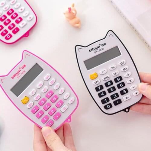 Basic Standard Calculators Mini Digital Desktop Calculator 12-Digit LED Display 1 x AAA Battery Powered Smart Calculator